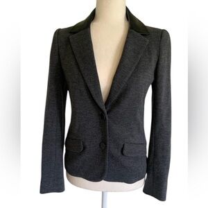 Tory Burch Gray and Black Blazer Small